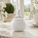Porcelain Sitting Bunny Sugar Bowl by Arthur Court Designs