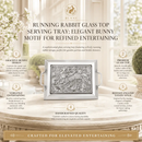 Running Rabbit Glass Top Serving Tray by Arthur Court Designs