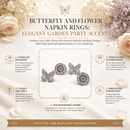 Butterfly and Flower Napkin Rings