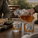 Elephant Decanter Set with Glasses by Arthur Court Designs