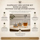 Elephant Decanter Set with Glasses by Arthur Court Designs