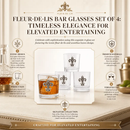 Fleur-de-Lis Bar Glasses Set of 4 by Arthur Court Designs