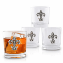 Fleur-de-Lis Bar Glasses Set of 4 by Arthur Court Designs