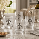 Fleur-de-Lis Bar Glasses Set of 4 by Arthur Court Designs