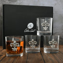 Fleur-de-Lis Bar Glasses Set of 4 by Arthur Court Designs