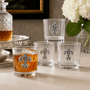 Fleur-de-Lis Bar Glasses Set of 4 by Arthur Court Designs