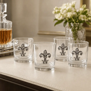 Fleur-de-Lis Bar Glasses Set of 4 by Arthur Court Designs