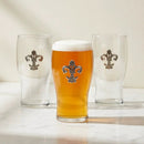 Fleur de Lis Beer Pint Glasses - Set of 4 by Arthur Court Designs