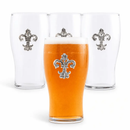 Fleur de Lis Beer Pint Glasses - Set of 4 by Arthur Court Designs