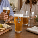 Fleur de Lis Beer Pint Glasses - Set of 4 by Arthur Court Designs