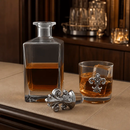 Fleur-de-lis Decanter Set with Glasses by Arthur Court Designs
