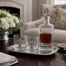 Fleur-de-lis Decanter Set with Glasses by Arthur Court Designs
