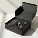 Fleur-de-lis Decanter Set with Glasses by Arthur Court Designs