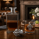 Fleur-de-lis Decanter Set with Glasses by Arthur Court Designs