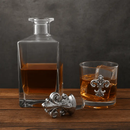 Fleur-de-lis Decanter Set with Glasses by Arthur Court Designs