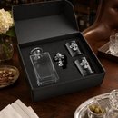 Fleur-de-lis Decanter Set with Glasses by Arthur Court Designs