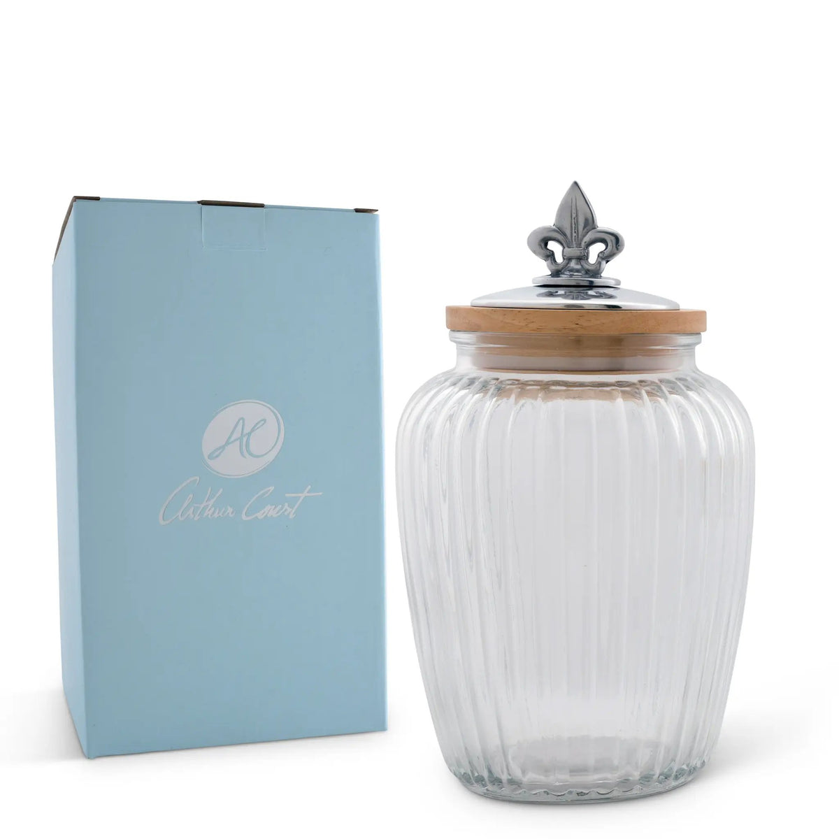Fleur De Lis Knob Glass Canisters, photo 7 of 10
