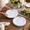 Fleur de lis Melamine Lunch Plates - Set of 4