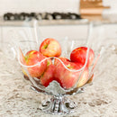 Fleur-De-Lis Stand Acrylic Bowl 14