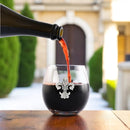 Fleur de Lis Stemless Wine Glasses - Set of 4 by Arthur Court Designs