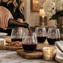 Fleur de Lis Stemless Wine Glasses - Set of 4 by Arthur Court Designs