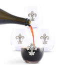 Fleur de Lis Stemless Wine Glasses - Set of 4 by Arthur Court Designs