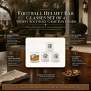 Football Helmet Bar Glasses Set of 4 by Arthur Court Designs