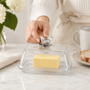 Glass Butter Dish - Magnolia by Arthur Court Designs