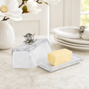 Glass Butter Dish - Magnolia by Arthur Court Designs