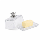 Glass Butter Dish - Magnolia by Arthur Court Designs