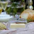 Glass Butter Dish - Magnolia by Arthur Court Designs
