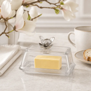 Glass Butter Dish - Magnolia by Arthur Court Designs