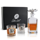 Magnolia Decanter Set with Glasses by Arthur Court Designs