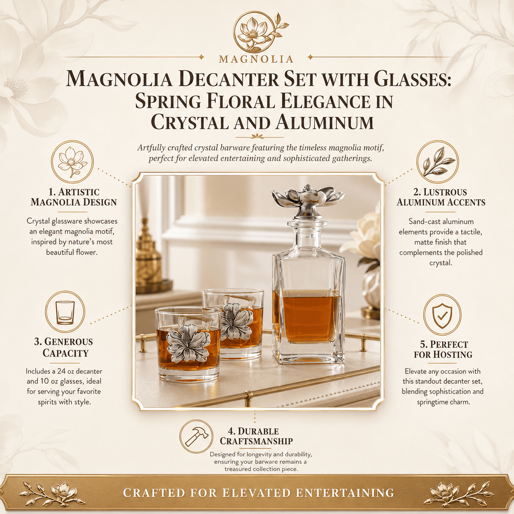 Magnolia Decanter Set with Glasses, photo 5 of 14