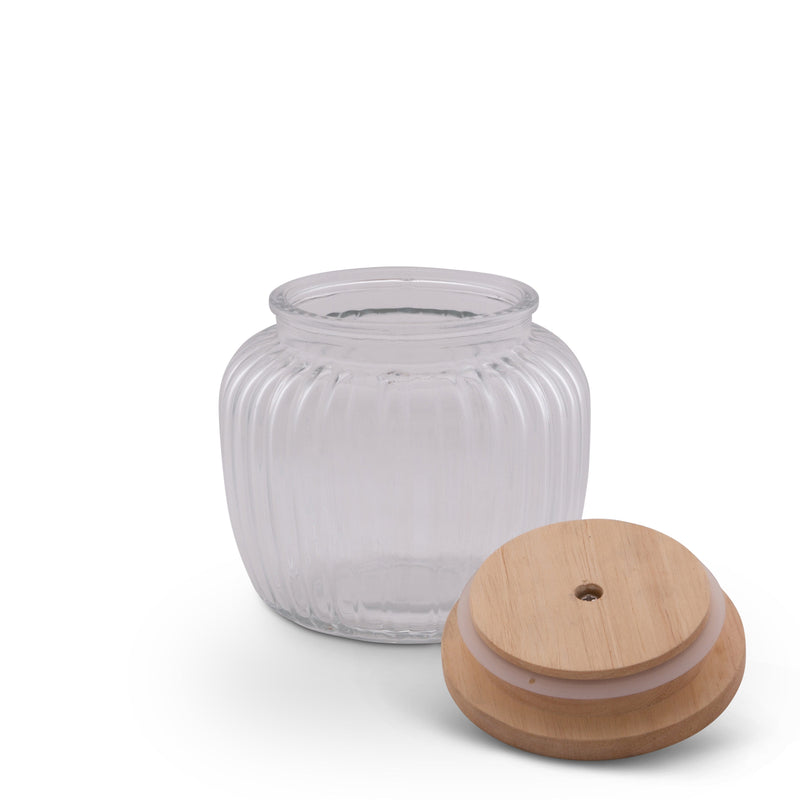 Magnolia Knob Glass Canisters