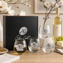 Magnolia Stemless Wine Glasses - Set of 4 by Arthur Court Designs