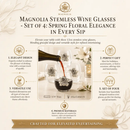 Magnolia Stemless Wine Glasses - Set of 4 by Arthur Court Designs