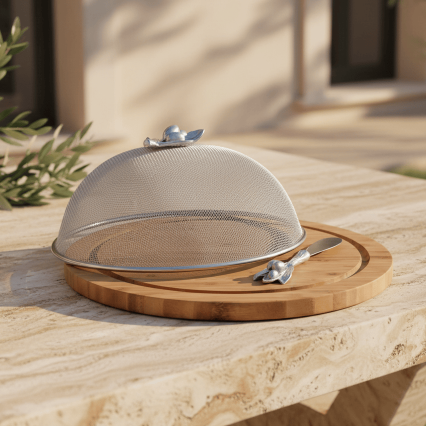 Olive 3 Piece Picnic Cheese Board / Spreader, photo 8 of 10