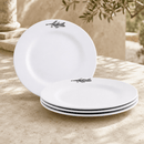 Olive Melamine Lunch Plates - Set of 4