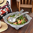Concho Pattern Salad Bowl with Serving Set