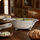 Concho Pattern Salad Bowl with Serving Set