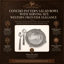 Concho Pattern Salad Bowl with Serving Set