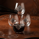 Concho Stemless Wine Glasses - Set of 4 by Arthur Court Designs