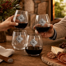 Concho Stemless Wine Glasses - Set of 4 by Arthur Court Designs