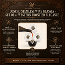 Concho Stemless Wine Glasses - Set of 4 by Arthur Court Designs