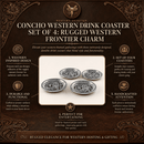 Concho Western Drink Coaster Set of 4