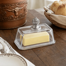 Glass Butter Dish - Concho by Arthur Court Designs