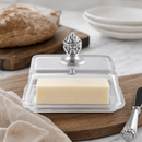 Glass Butter Dish - Concho by Arthur Court Designs