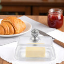 Glass Butter Dish - Concho by Arthur Court Designs
