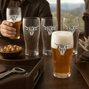 Longhorn Beer Pint Glasses - Set of 4 by Arthur Court Designs